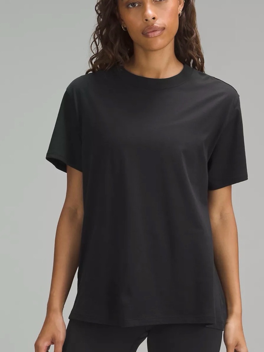 Lululemon All your Organic cotton Tee size medium black